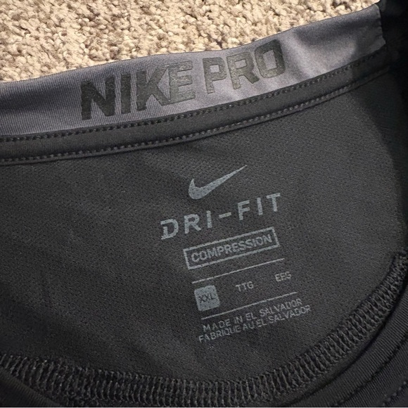 Nike Pro Compression long sleeve black shirt men’s size XXL - Picture 3 of 4